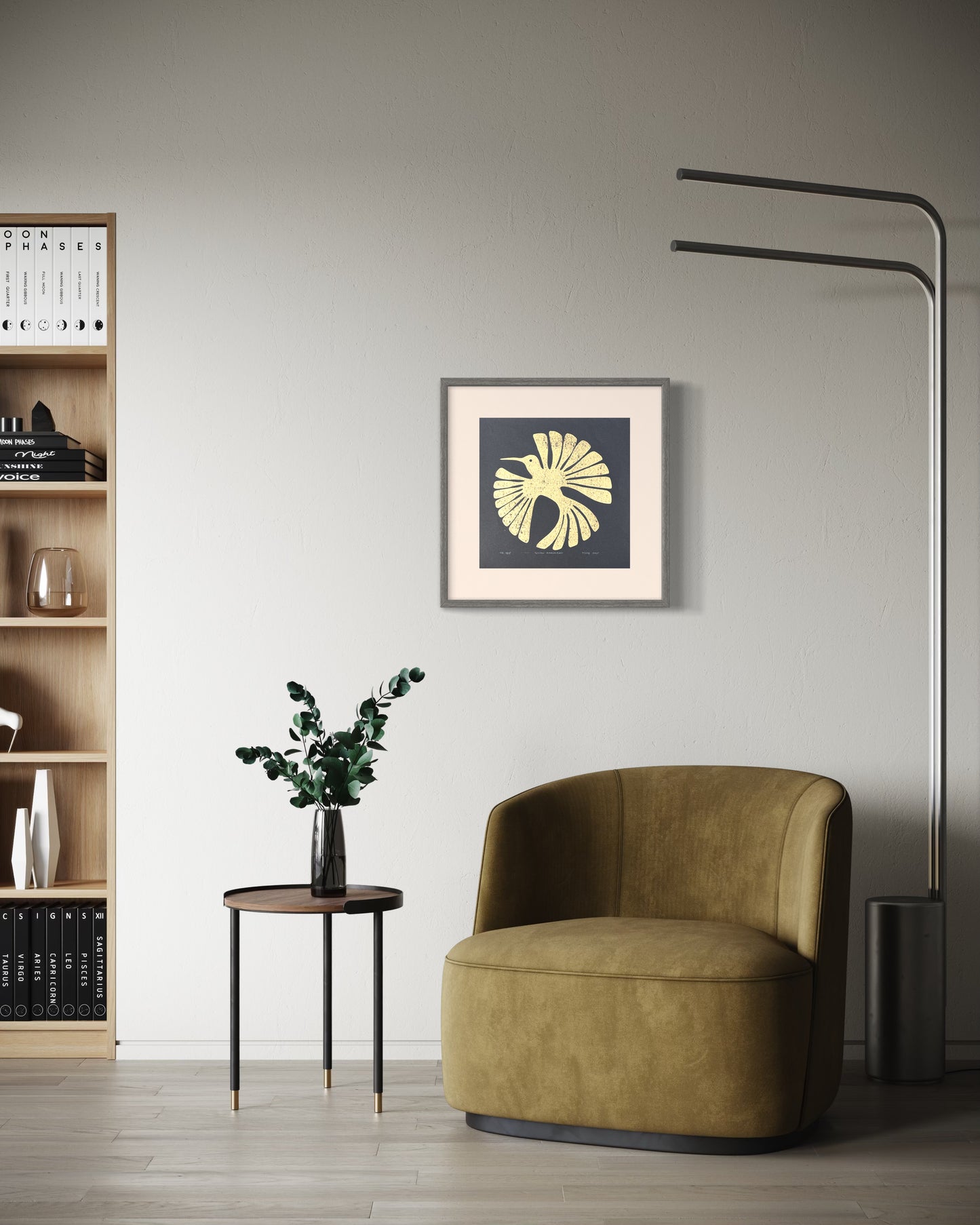 Golden Hummingbird - 14"