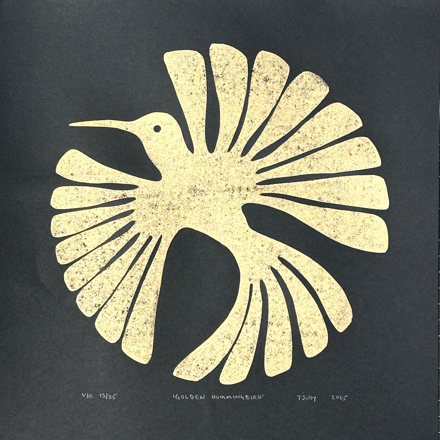 Golden Hummingbird - 14"