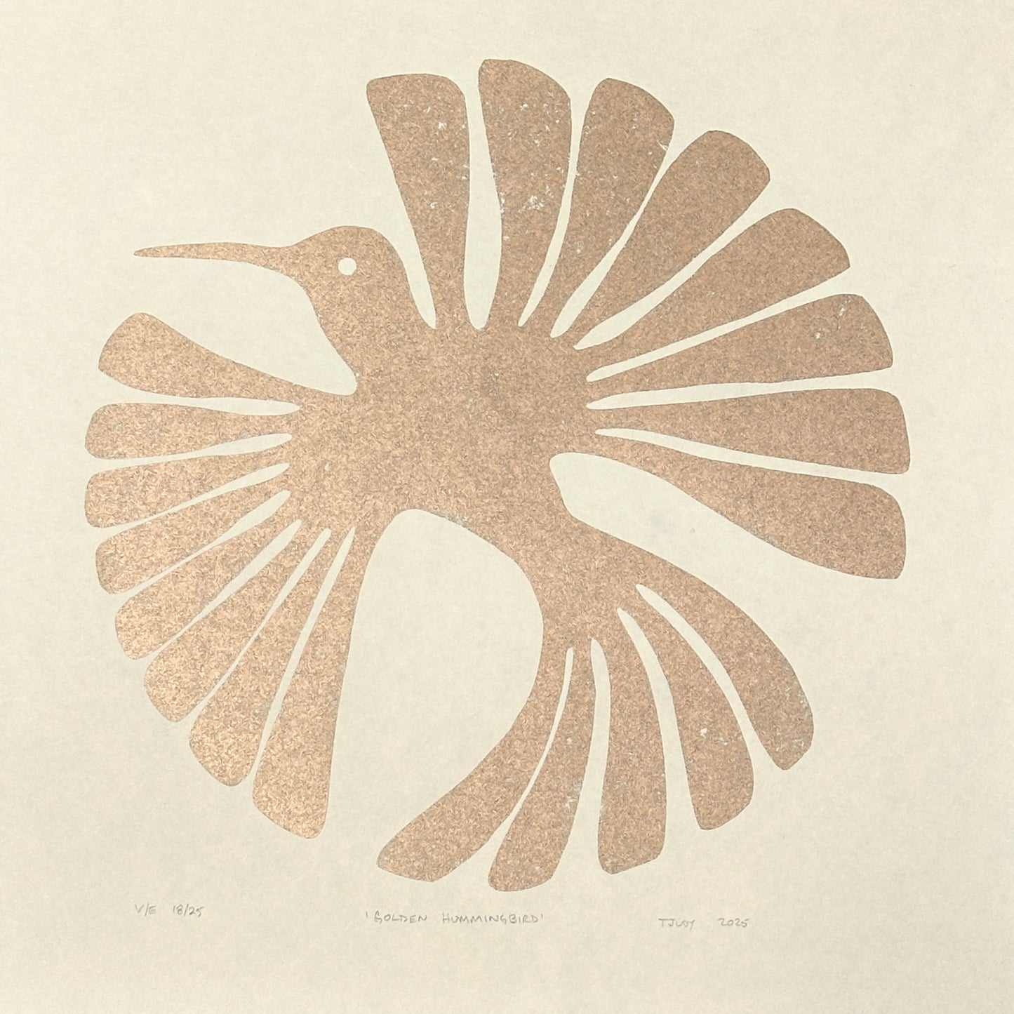 Golden Hummingbird - 14"