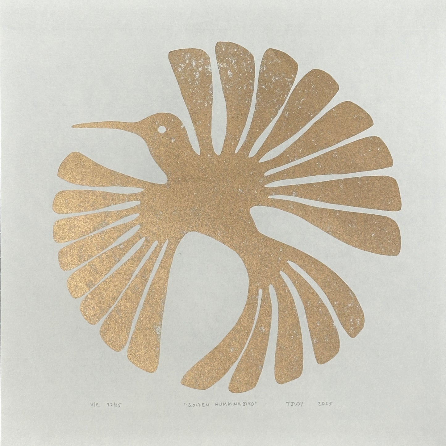 Golden Hummingbird - 14"
