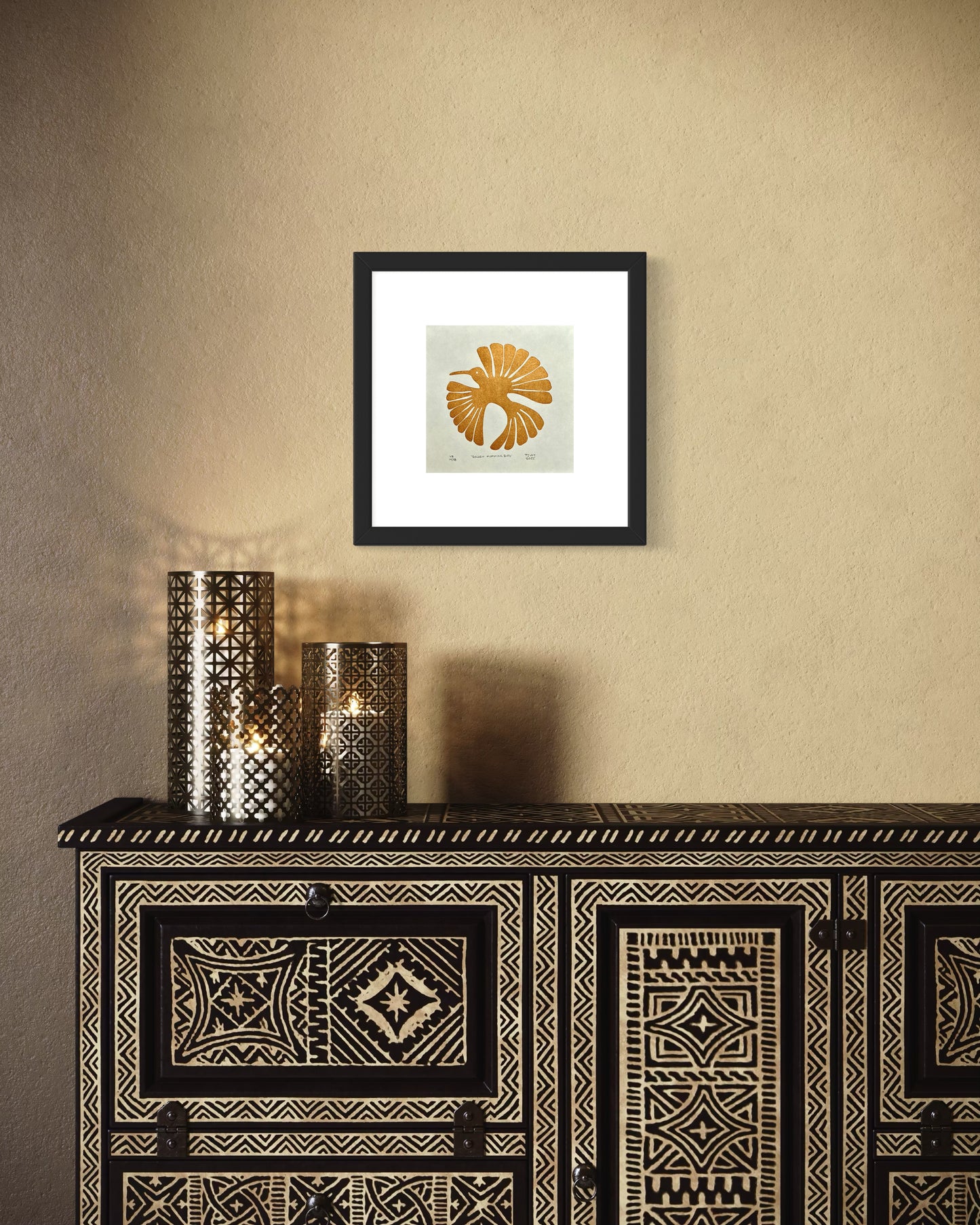 Golden Hummingbird - 8"